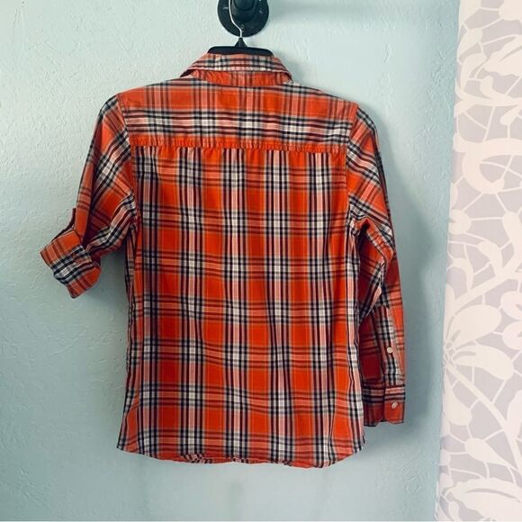 Urban Pipeline Orange Plaid Button Down Shirt Size Medium - Picture 7 of 10